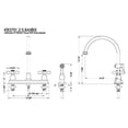 thumbnail image 1 of Kingston Brass Restoration Two Handle 8" Kitchen Faucet with Brass Sprayer, 1 of 2