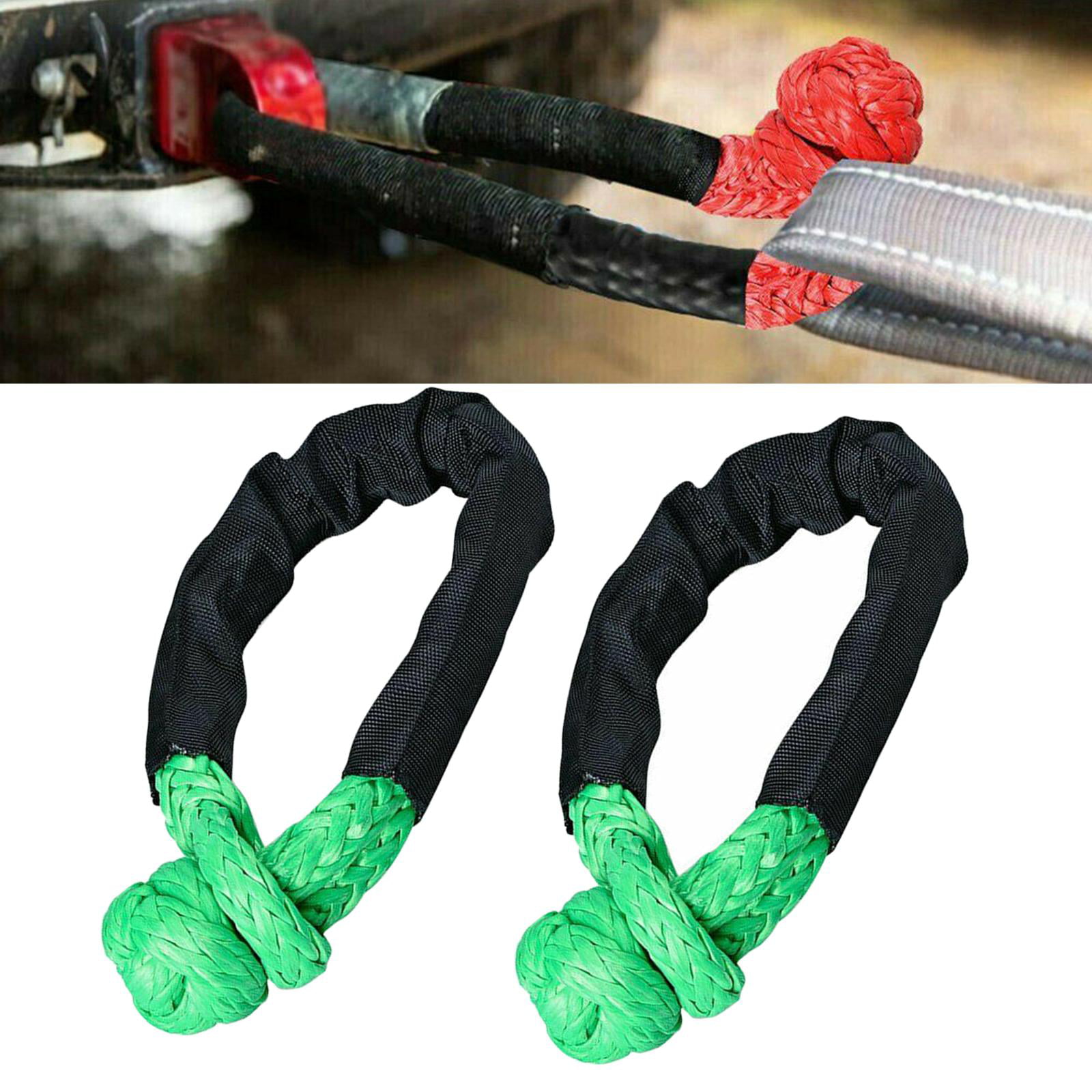 Details about   2pcs Soft Rope Shackle Recovery Rope Strap for ATV Jeep Towing Farming 