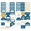 Big Dot of Happiness Happy Hanukkah - Assorted Chanukah Holiday Party Gift Tag Labels - To and From Stickers - 12 Sheets - 120 Stickers