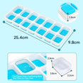thumbnail image 3 of Bandejas para cubitos de hielo, paquete de 4, bandejas de cubitos de hielo de silicona con tapa extraíble, 14 cubitos de hielo flexibles de fácil liberación, bandejas de hielo apilables con, 3 of 5