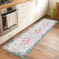 thumbnail image 3 of Pink Flamingo 2'x6' Runner Rug, Green Summer Tropical Botanical Grey Plaid Washable Non-Slip Area Rugs for Hallway Kitchen Floor Bedroom Entryway, StainResistant Laundry Carpet Decoration Indoor Mat, 3 of 9
