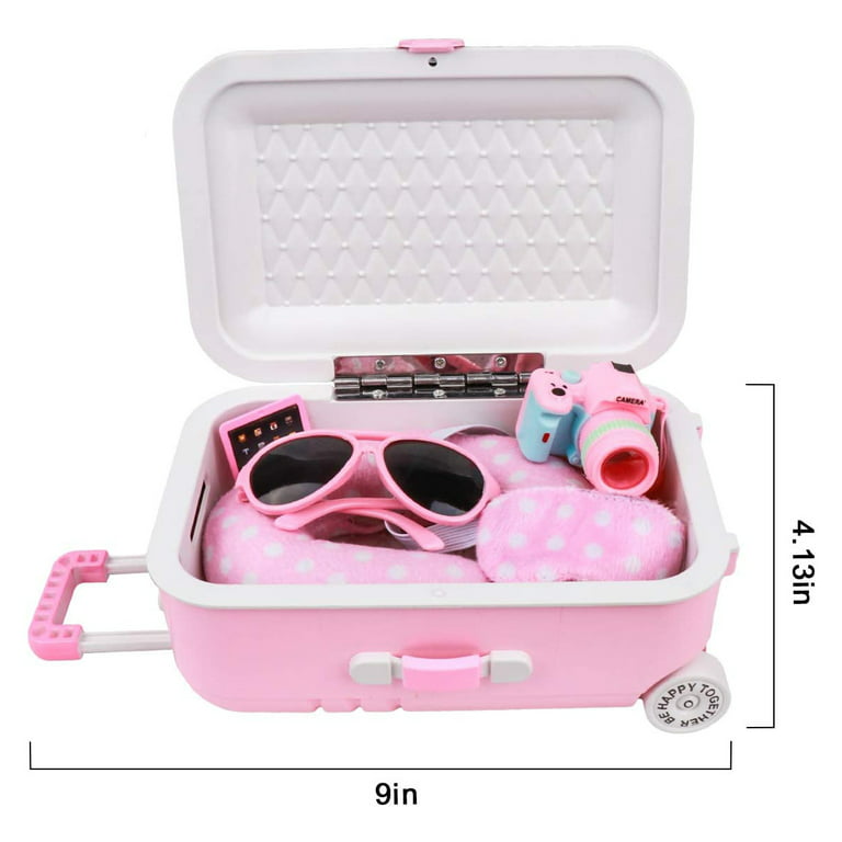 18 inch Doll Travel Play Set - Doll Accessories with Carry on Suitcase  Luggage, 3 Sets of Doll Clothes, Doll Travel Gear Play Set Fit for American  Girl Doll Accessories with Suitcase 