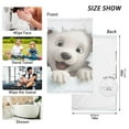 thumbnail image 3 of White Bear Face Wall Hand Towel Bath Towels Face Towels Cotton Absorbent for Home Hotel Spa Swimming Yoga Sports Decorative Towel Set of 2, 3 of 8