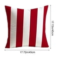 thumbnail image 3 of Outdoor Waterproof Pillow Cover Geometric Stripe Patterns Nylon Spandex Cushion Easy Clean Sofa Chair Decor for Patio Balcony, Red, JKODE, 3 of 6