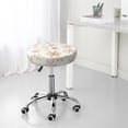 thumbnail image 7 of Hirioo gold Snowflake print for Round Bar Stool Seat Covers Washable Stool Cushion Slipcover Elastic Bar Chair Covers for 12-14 Inch Chair-14 inch, 7 of 7