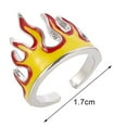 thumbnail image 3 of Limei Beautiful Flame Open Rings Durable for Date Adjustable, 3 of 7