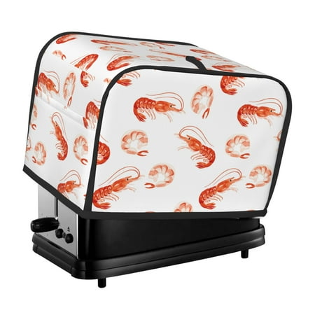 

Toaster Cover 2 Slice - Shrimp No.9034 Kitchen Bread Machine Protector Water Protection Machine Washable Toaster Machine Cover