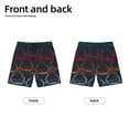 thumbnail image 2 of Wukai Cartoon Sharks Print Teen Beach Trunks with Compression Liner Swimsuit Quick Dry Beach Sports Shorts with Pocket -, 2 of 8