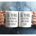 thumbnail image 3 of Koyal Wholesale 16th Anniversary Coffee Mug, 16 Years of Wearing the Pants in the Family, Letting Him Think, 2-Pk, 3 of 4