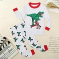 thumbnail image 2 of Quealent Boys Pajamas Sets Cotton Pjs Toddler 2 Piece Long Sleeve Sleepwear Kids Clothes Sets Dinosaur Shirts Light Gray for Size 9-10 Years, 2 of 9