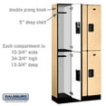 thumbnail image 3 of Salsbury Industries  Assembled Double Tier 6 Door Designer Wood Locker, Maple - 12 x 15 x 36 in., 3 of 3