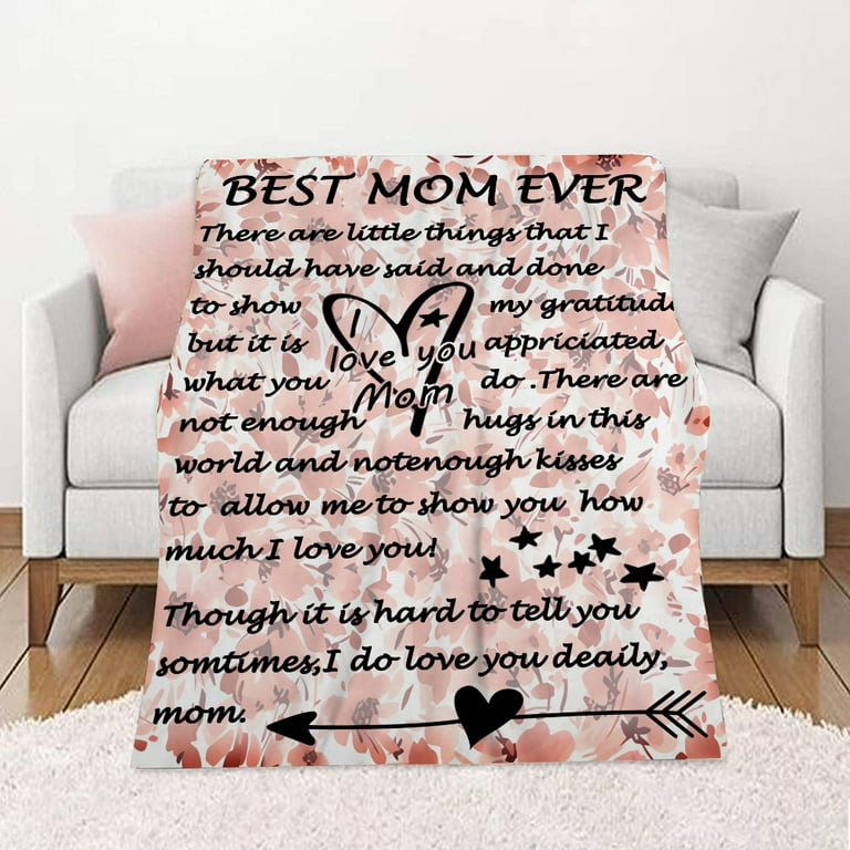 Gifts for Mom Throw Blanket to My Mom from Daughter Soft Fleece Mother Blanket Birthday Gifts for Mom 59x79 156 59x79 H