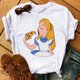 thumbnail image 3 of Ropa Kawaii de princesa de Disney para mujer, camisetas de verano para mujer, camisetas gráficas de dibujos animados Harajuku para chica, camiseta bonita, blusas para mujer, 3 of 5