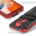 thumbnail image 4 of Dteck Case for Samsung Galaxy A25 5G with Detachable Card Holder Cover,Shockproof Rubber Kickstand Rugged Military Grade Protective Back Phone Case,Red, 4 of 9