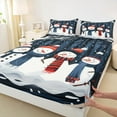 thumbnail image 3 of Castle Fairy Kawaii Xmas Snowman 4-Piece Full Size Sheets for Kids Children Boys Girls,Happy New Year Bed Sheets,Merry Christmas Lightweight Sheet Sets,Super Cozy Room Decor, 3 of 7
