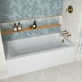 thumbnail image 3 of Streamline NAL-5340-BGL 60 in. x 30 in. Acrylic Right-Hand Drain Alcove Bathtub in Glossy White With External Drain in Brushed Gold, 3 of 10
