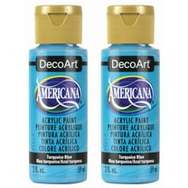 2-pack - DecoArt Americana Acrylic Paint 2oz, Turquoise Blue DA-268 00766218034250