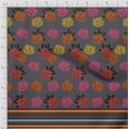 thumbnail image 2 of oneOone Viscose Jersey Fabric Stripe & Floral Panel Decor Fabric Printed BTY 60 Inch Wide, 2 of 3