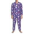 thumbnail image 3 of Naloa mushroom rainbow Skull cartoon Men’s Pajamas Set - Long Sleeve Button Down Sleep Shirt and Pajama Bottoms Sleepwear Set-Small, 3 of 7