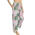 thumbnail image 2 of Xecao Lilies Flowers Women's Straight Lounge Pajama Pants: The Epitome of Relaxed Sleepwear, 2 of 9