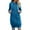 Blue, variant on Women's Winter Coats Long Sleeve Casual Tops Fashion Solid Cardigan Hooded Mid Length Jackets Coat Pink 5XL