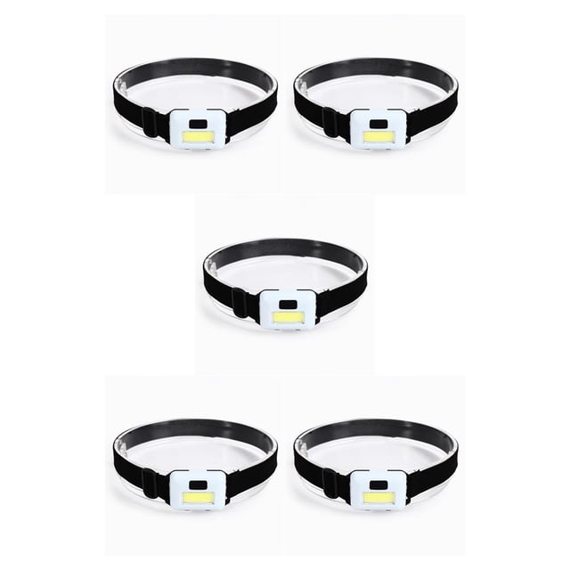 Sonducket Linterna frontal LED Luz de cabeza Linterna con pilas Lámpara de mochilero Blanco Blanco 5piezas Sonducket CBP227250