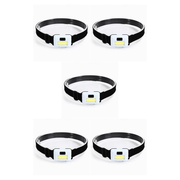 Sonducket Linterna frontal LED Luz de cabeza Linterna con pilas Lámpara de mochilero Blanco Blanco 5piezas Sonducket CBP227250