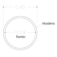 thumbnail image 4 of Espejo Redondo Con Marco De Madera Natural Parota 65cm, Nomada Estudio MX Espejo Oro 65 cm, 4 of 4