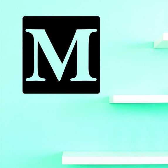 Custom Decals Alphabet Letter M Wall Art Size: 12 X 12 Inches Color: Multi