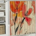 thumbnail image 6 of BCIIG Flower Abstract Bathroom Decor Set with Hooks, Colorful Polyester Fabric Shower Curtain for Home Bathtubs Decoration, Waterproof with HD Print, Easy to Install, Gift Idea 36"x72, 6 of 7