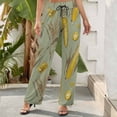 thumbnail image 6 of Wide Leg Pants Woman, Cartoon Corn And Wheat High Waist Knot Palazzo Pants for Women, Elastic Sweatpants Yoga Lounge Pants Trousers with Pockets Fall Pants for Women 2024, 6 of 6