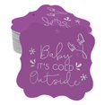 thumbnail image 1 of Inkdotpot Étiquette de Biberon pour Bébé "It's Cold Outside" en Argent Véritable, Forme de Support, Lot de 100, 1 of 6