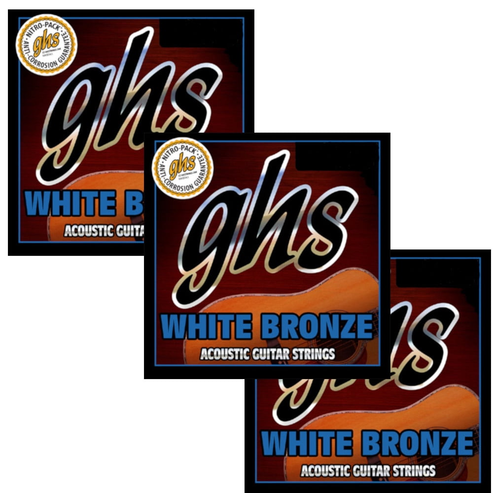 GHS Guitar Strings e-Packs Acoustic White Bronze True Light 12-50