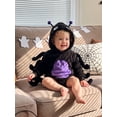 thumbnail image 6 of RUINIXCW Nebworn Baby Halloween Spider Costume Infant Baby Boy Girl Halloween Outfit Fall Winter Clothes Warm Plush Long Sleeve Hood Romper Playsuit, 6 of 10