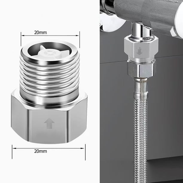 Válvula de retención de inodoro válvula unidireccional G1/2 acero inoxidable interno flujo externo