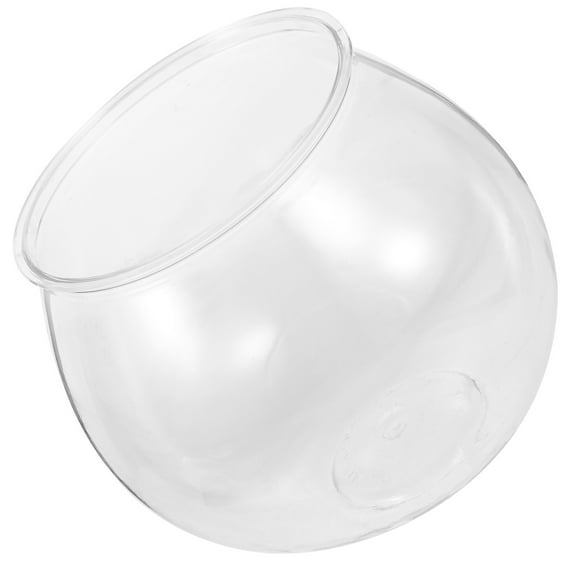 LULULION Portable Clear Plastic Fish Bowl for Decorative Fish Breeding