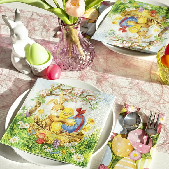 Paper Napkins Easter Friends