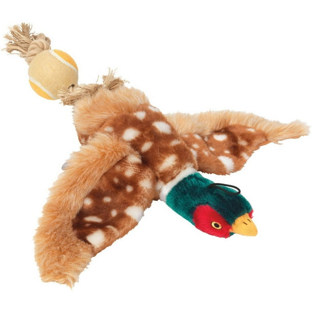 House Of Paws Hp768 Plush Pheasant Dog Toy With Tennis Ball Tail - Walmart.com - Walmart.com