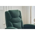 thumbnail image 3 of Nursery Rocking Chair with Two Side Pockets & Adjustable Footrest, Teddy Fabric Rocker with High Backrest, Modern Rocking Accent Chair for Living Room, Bedroom, Green, 3 of 9