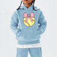 thumbnail image 5 of EnJoCho Girls Oversized Hoodie Softball Bow Graphic Pullover Hooded Sweatshirt Long Sleeve Front Pocket Casual Fall Winter School Sporty for Kids Teens, 5 of 5