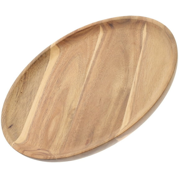 RENACLIPY Round Wooden Tray Multipurpose Wood Plate for Fruit Snacks and Jewelry