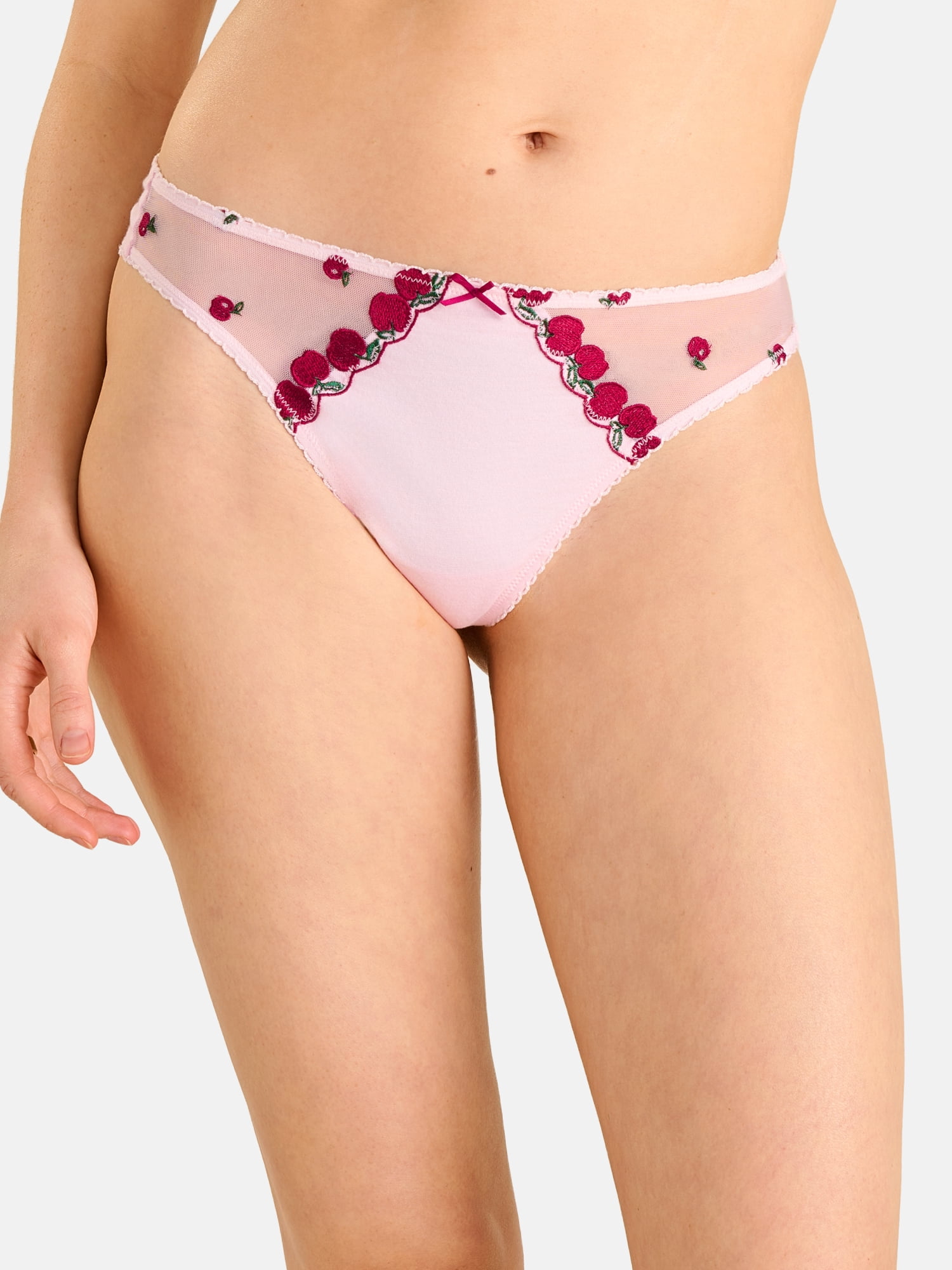 Fresh by Fruit of the Loom 2-Pack Embroidered Thong, Sizes XS to XXL
