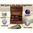 thumbnail image 4 of Danfoxer Acacia Wood Tea Bag Organizers, Tea and Sugar Packet Storage Chest with Lid, Wooden Teabag Holder Containers,Tea Box with 6 Compartments, 4 of 6