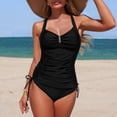 thumbnail image 2 of Curenmufel One Piece Swimsuit for Women Women's Two Tone Patchwork One Piece Swimsuit U Cutout Bathing Suit, 2 of 6