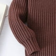 thumbnail image 5 of Caqnni kids Baby Sweater Cardigan Knit Coat Long Sleeve Cardigan for Baby Girl Cardigan Coats Sweatshirt Sweater（18-24 Months，Brown）, 5 of 8