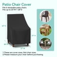 thumbnail image 2 of Adiqo Waterproof Outdoor High Back Chair Covers, Outdoor Furniture Covers, Adirondack Chair Covers, Patio Rocking Swivel Chair Covers 2 Pack, 27"W x 30"D x 42"H, Black, 2 of 7