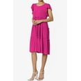 thumbnail image 3 of TheMoogan Women's PLUS Flutter Ruffle Cap Sleeve Tiered Jersey Babydoll A-Line Midi Day Dress, 3 of 6