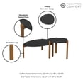 thumbnail image 5 of Manhattan Comfort Gales End Table and Coffee Table with Solid Wood Legs in Black, 5 of 12