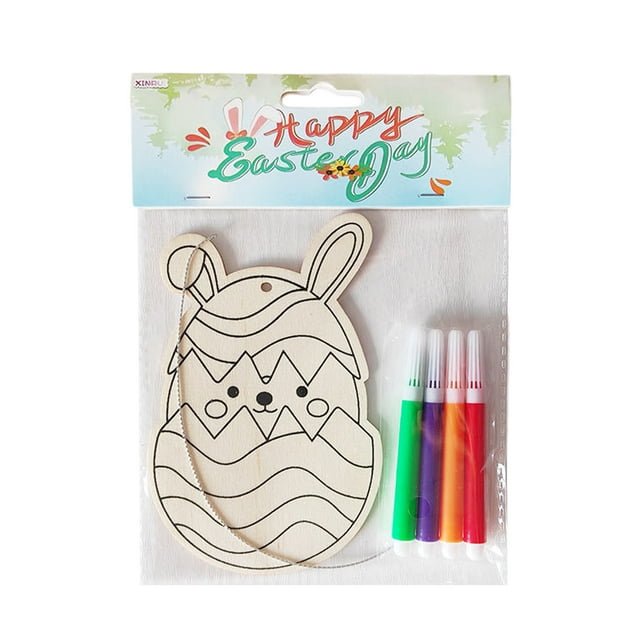 Easter DIY Wooden Drawing Board for Kids Painting Craft Activity and Holiday Decoration Project