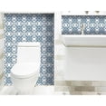 thumbnail image 4 of 6" X 6" Teal And White Mosaic Peel And Stick Removable Tiles, 4 of 9
